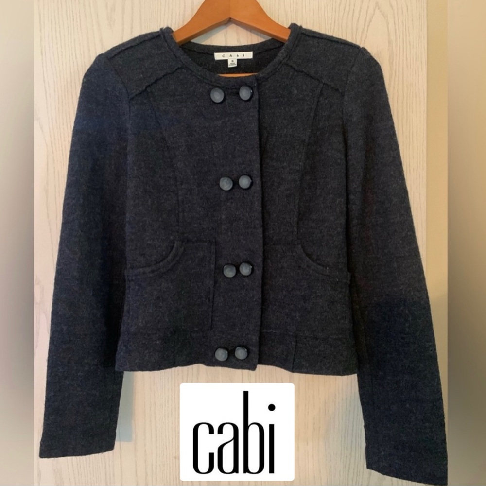 CAbi #184 Gray My Fair Jacket Size Small